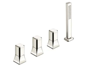 ITALY CRIIT122 - 4 hole bathtub mixer with hand shower by CRISTINA Rubinetterie - view 2